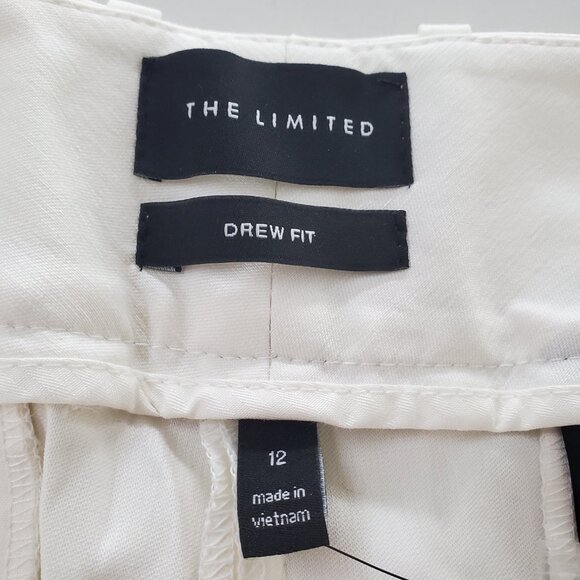 New With Tags Limited Drew Fit White/Off White Stretch Wide Belt Loop Pants  12 - Picture 9 of 15